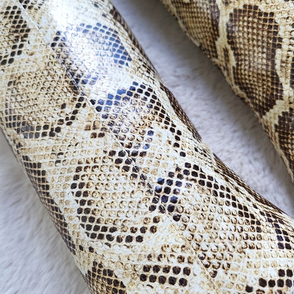 Paris Texas Knee High Snake Skin Python Leather Heeled Boots - Picture 6 of 13